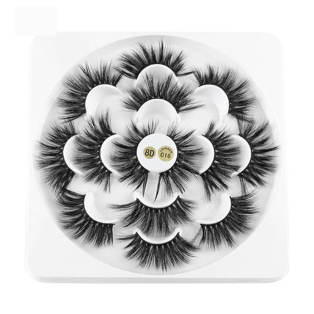 7 Pairs 3D Mink Hair False Eyelashes 25mm Lashes Thick Long Wispy Fluffy Handmade False Eyelashes - V.I.P Digital Presence