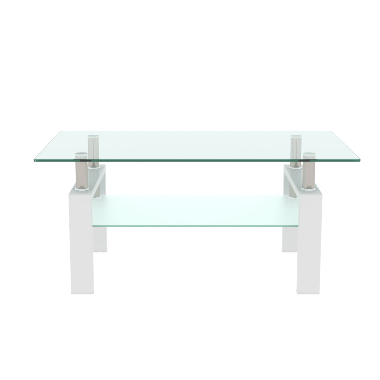 White Coffee Table Clear Coffee Table Modern Side Center Tables for Living Room Living Room Furniture - V.I.P Digital Presence