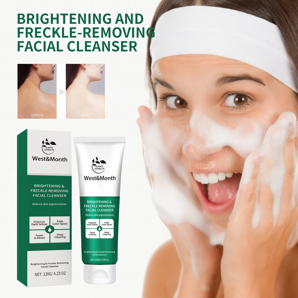Brightening And Freckle-removing Facial Cleanser, Cleansing And Brightening Skin Moisturizing And Non-tightening Cleanser - V.I.P Digital Presence