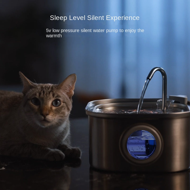 Stainless Steel Smart Pet Water Dispenser with Automatic Circulation and Filtration, Large Capacity Feeder for Cats and Dogs - V.I.P Digital Presence