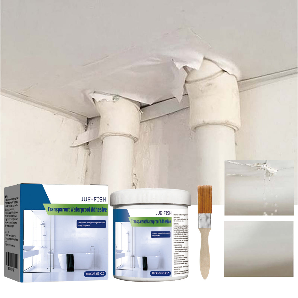 Transparent Waterproof Adhesive, Transparent Waterproof Paint Bathroom Balcony Smashing Brick Roof Leak Proof Glue - V.I.P Digital Presence