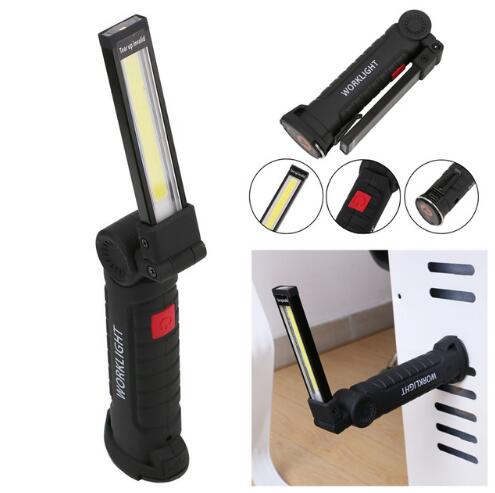 Foldable Flexible Hand Torch Work Light Magnetic Inspection Lamp COB LED Flashlight Built in Battery USB Charging Port