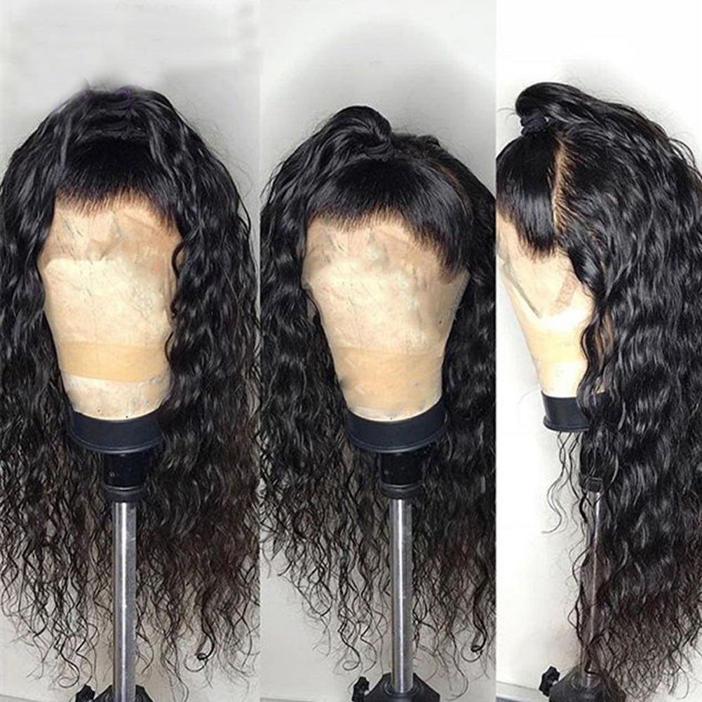 High Temperature Silk Wig Head Cover Wig Hand Groove Ladies Chemical Fiber Front Lace Curly Hair - V.I.P Digital Presence