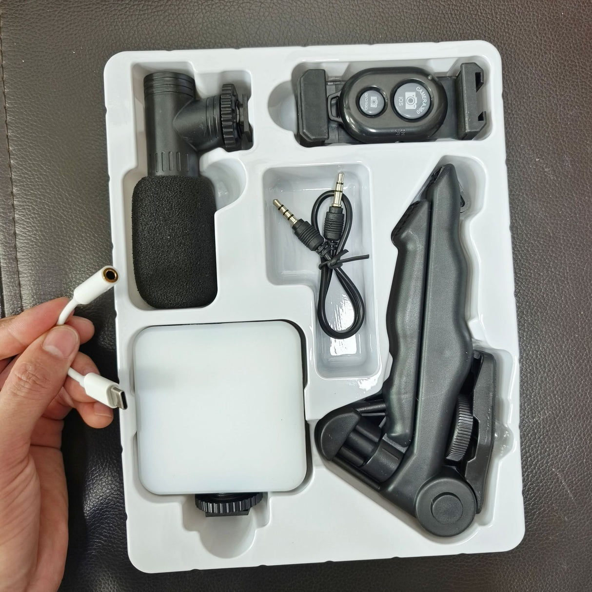 Desktop Beauty Leg Pocket Fill Light with Microphone Set Single Reflex Conference Lamp Handheld Photography with Microphone - V.I.P Digital Presence