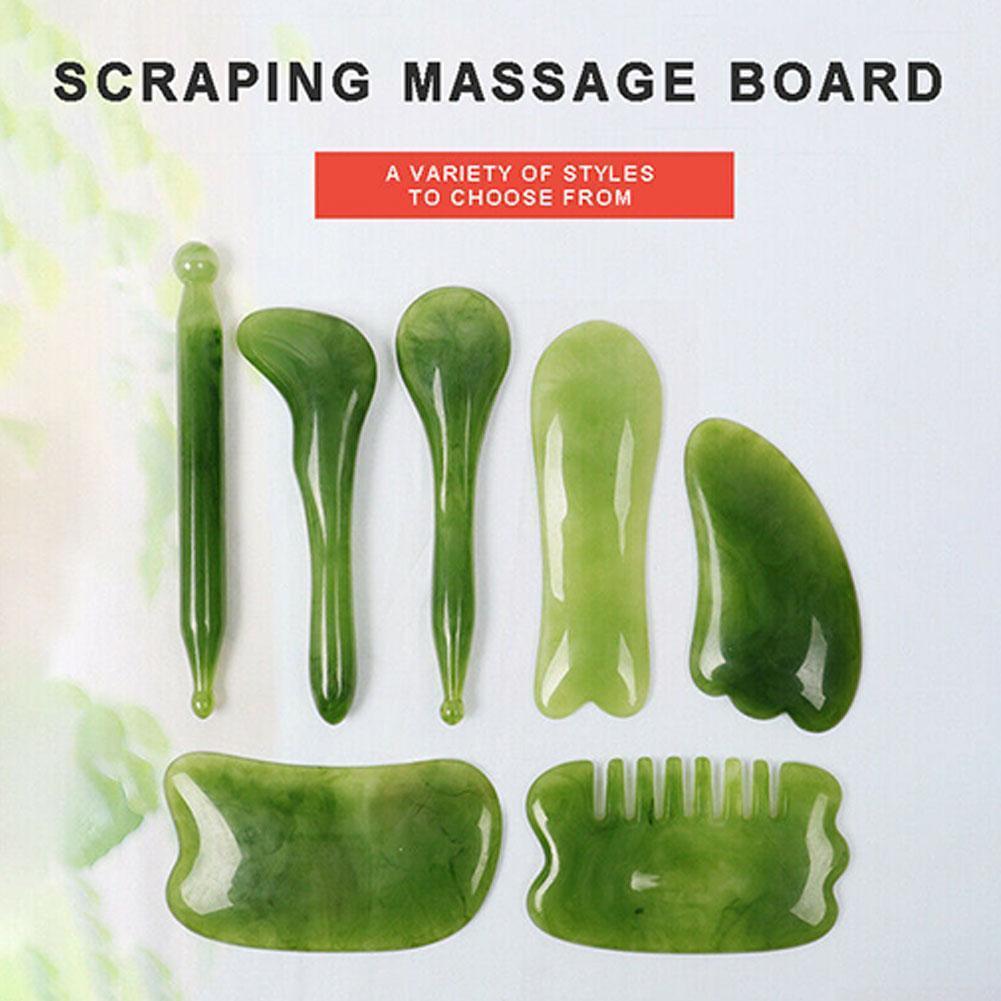Jade Face Roller Gua Sha Massager Natural Real Stone Scraper Care Massage Tools Face Gouache Skin - V.I.P Digital Presence