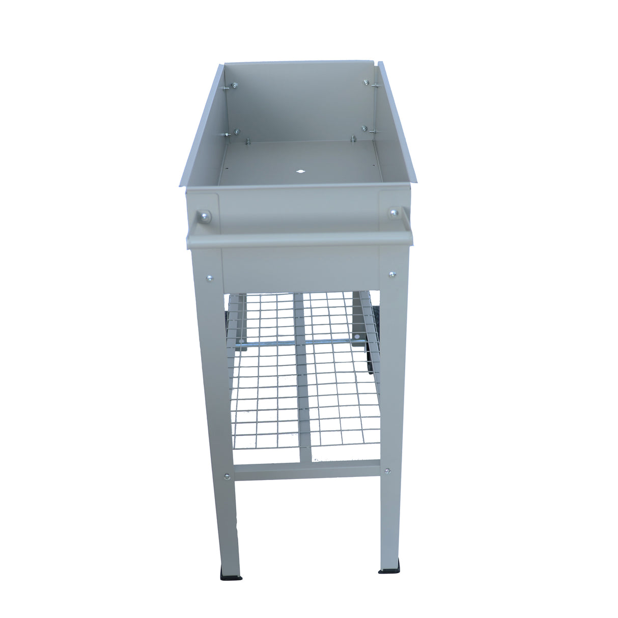 Aveyas mobile metal elevated garden bed cart, with legs, elevated flowerpot box with wheels (gray) - V.I.P Digital Presence