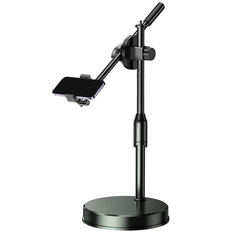 Mobile Phone Overhead Shooting Stand for Food Photography, Drawing, and Live Streaming - Adjustable Dual-Camera Position Desktop Phone Holder with Fill Light - V.I.P Digital Presence