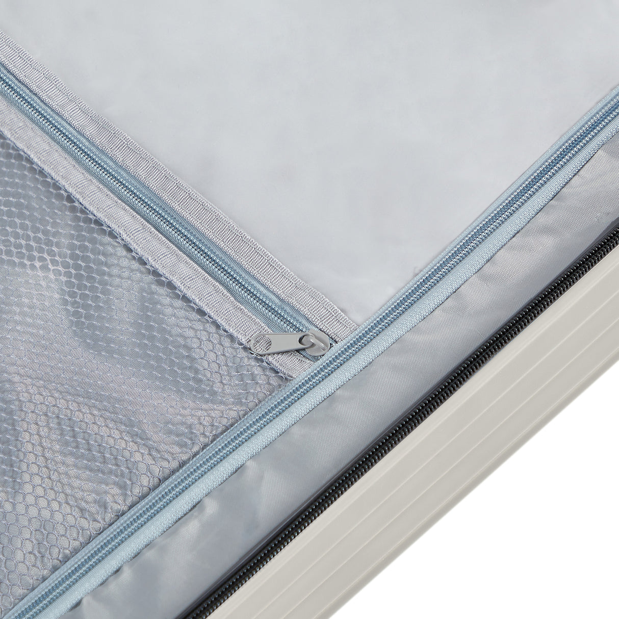 Luggage Set 4 pcs (20"/24"/29"/Travel Bag), PC+ABS Durable Lightweight Luggage with Collapsible Cup Holder、 TSA Lock, White