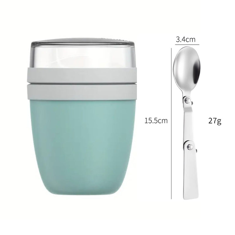 Portable Yogurt Cereal Cups with Lids. Ideal for Overnight Oats, DIY Salads & Parfaits. Great for Breakfast or Lunch - V.I.P Digital Presence