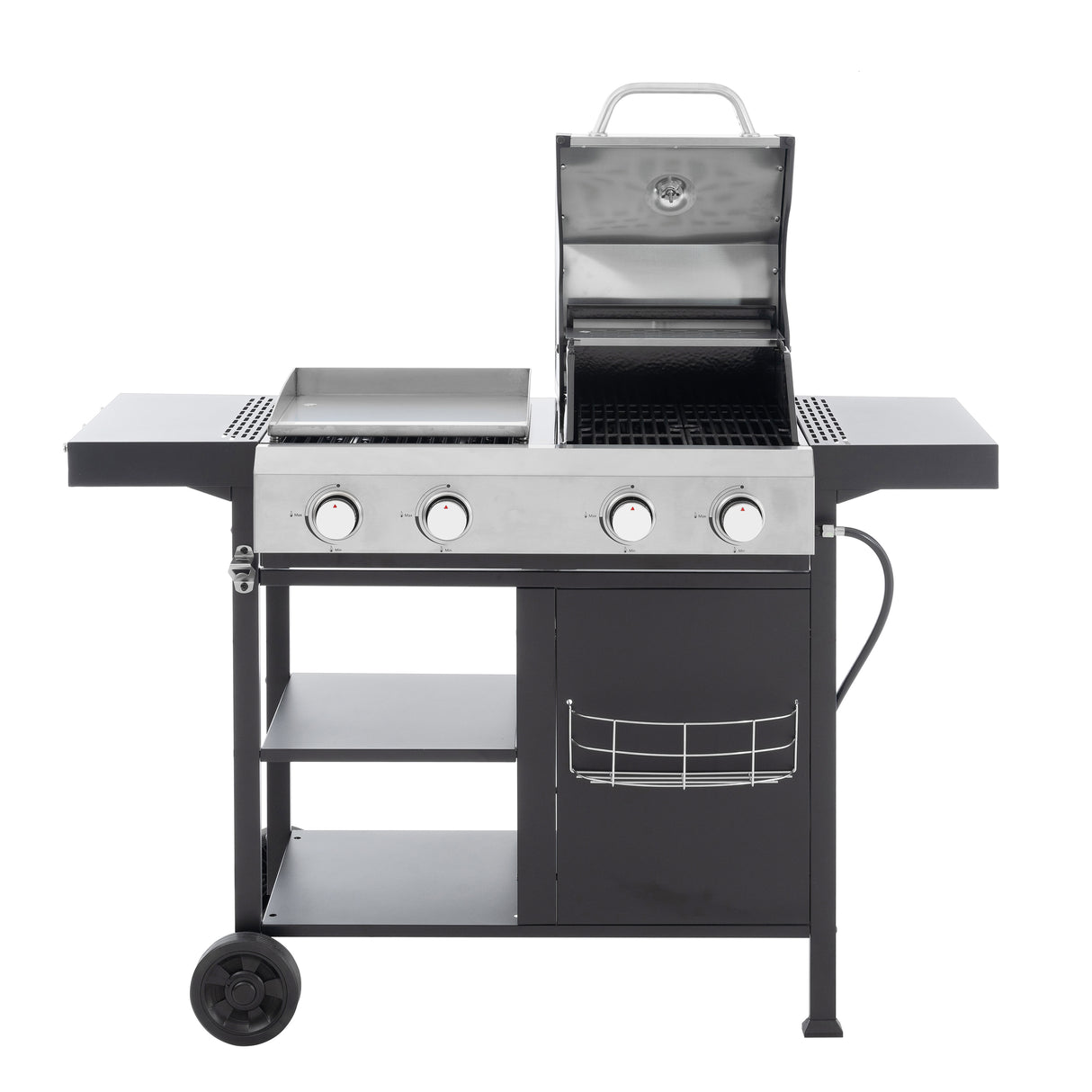 2+2 multifunctional gas barbecue grill and covered grill combination for outdoor cooking - barbecue, barbecue, pizza. - V.I.P Digital Presence