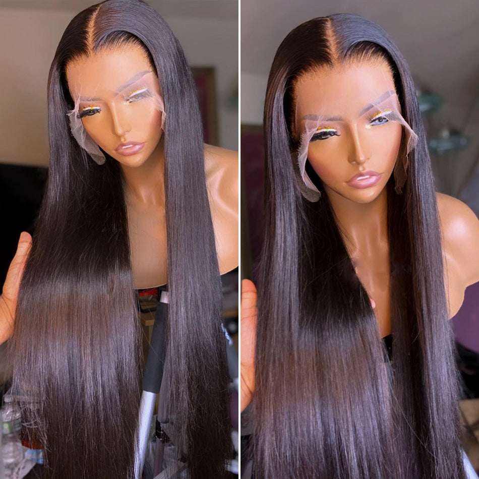 Natural Transition Wig Black Chemical Fiber Front Lace Long Straight Hair Matte High Temperature Silk Headgear - V.I.P Digital Presence