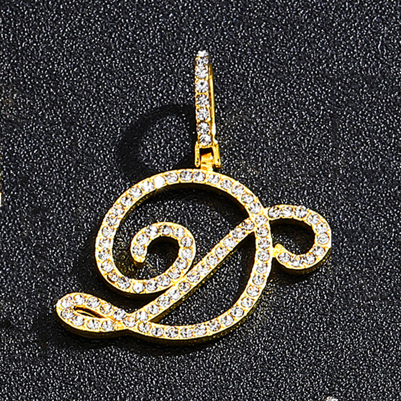 Hip hop accessories grass letter pendant melon seed buckle Cuban chain accessory - V.I.P Digital Presence