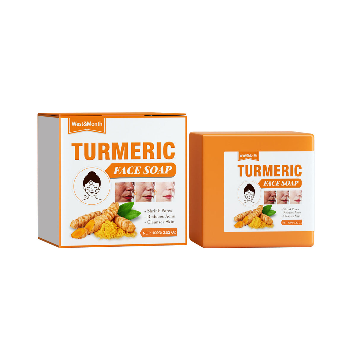 Turmeric Face Soap, Face Repair Gentle Cleansing, Fade Spots And Smooth Fine Lines Cleaner Soap - V.I.P Digital Presence