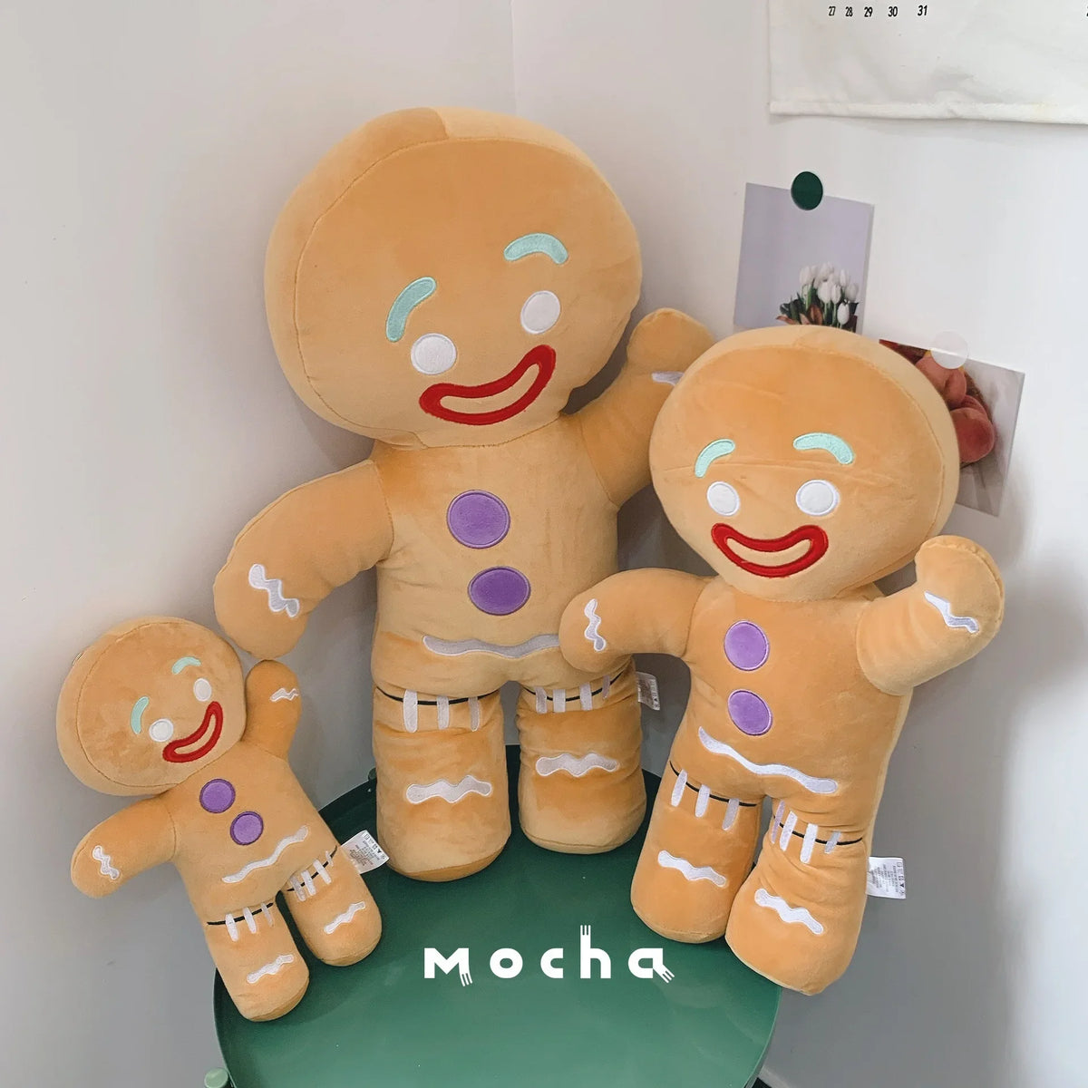 Gingerbread Man Plush Toy Baby Appease Doll Biscuits Man Pillow Car Seat Cushion Reindeer Home Decor Toy Children Christmas Gift