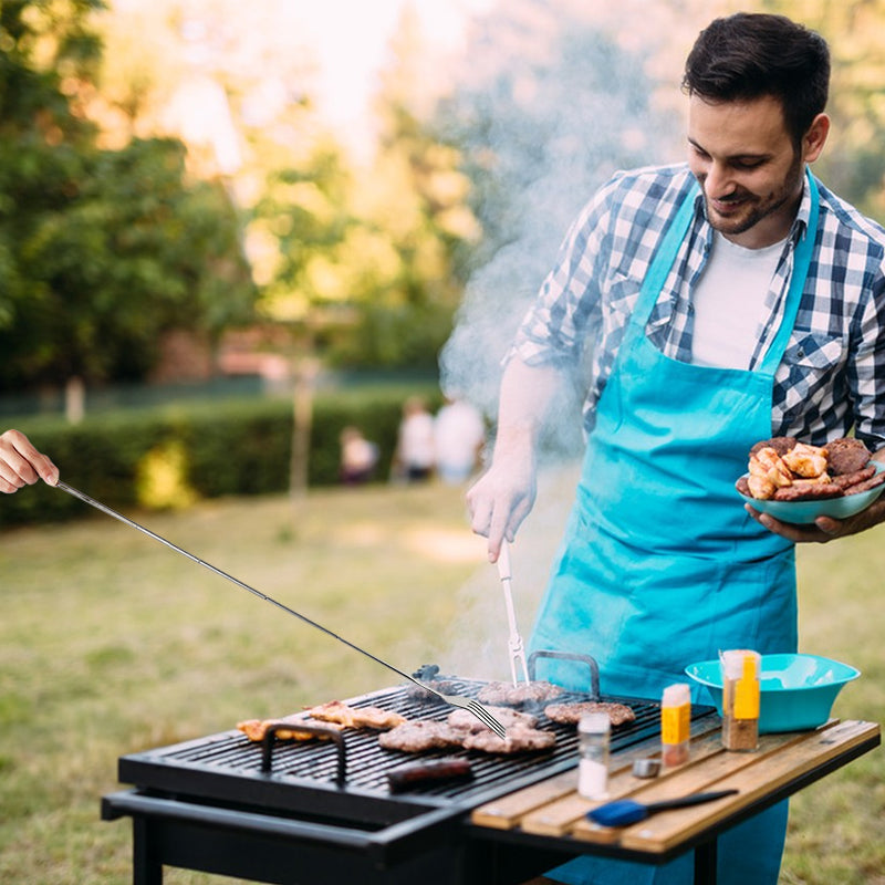 Stainless Steel Telescopic Long-Handle Fork for Barbecue, Dinner, Fruits and Desserts - V.I.P Digital Presence