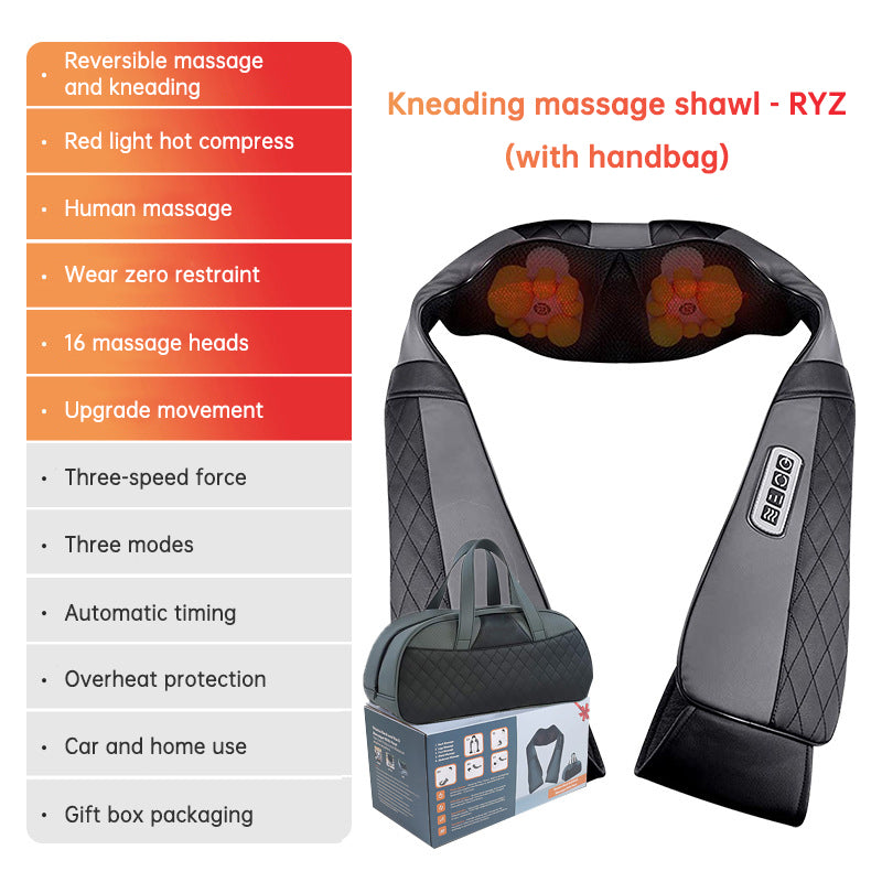 Kneading massage shawl massager SKG cervical spine massager household electric waist and back hot compress massager With bag - V.I.P Digital Presence