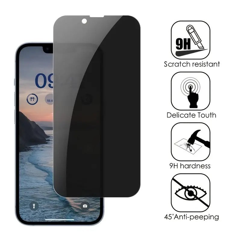 1-4Pcs Anti-spy Tempered Glass for IPhone 15 14 13 12 11Pro Max Full Cover Privacy Screen Protector For iPhone X XS Max XR Glass - V.I.P Digital Presence