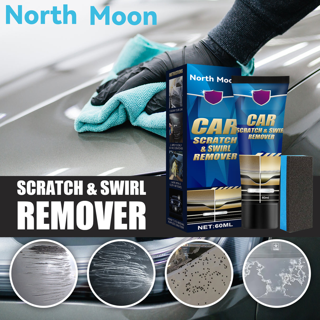 Car Scratch Repair Cream, Car Maintenance Refurbishment Paint Scratches Scratches Polishing Paint Repair Paste - V.I.P Digital Presence