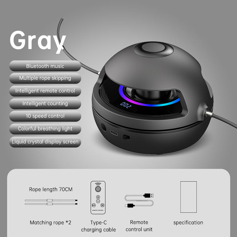 Smart Rope Skipping Machine Smart Jump Rope Machine 10-level Speed Adjustment Led Seven-color Light Wireless Music Function - V.I.P Digital Presence