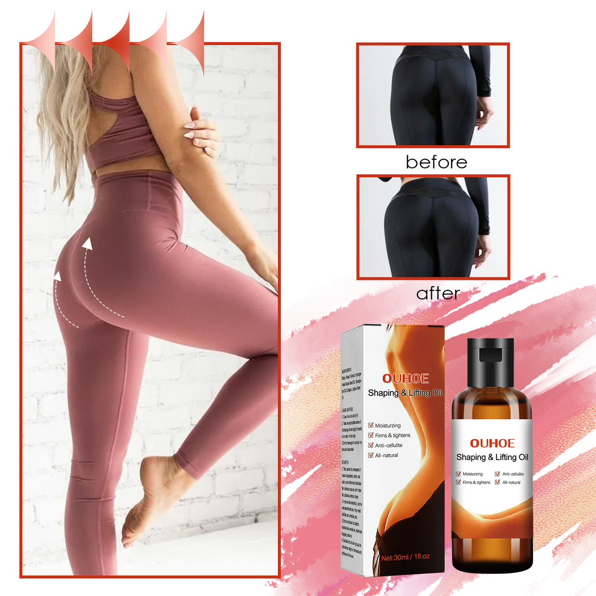 Body Sculpting Oil, Firming Buttocks Skin Body Care For Buttocks Accentuating Curves Lifting Oil - V.I.P Digital Presence