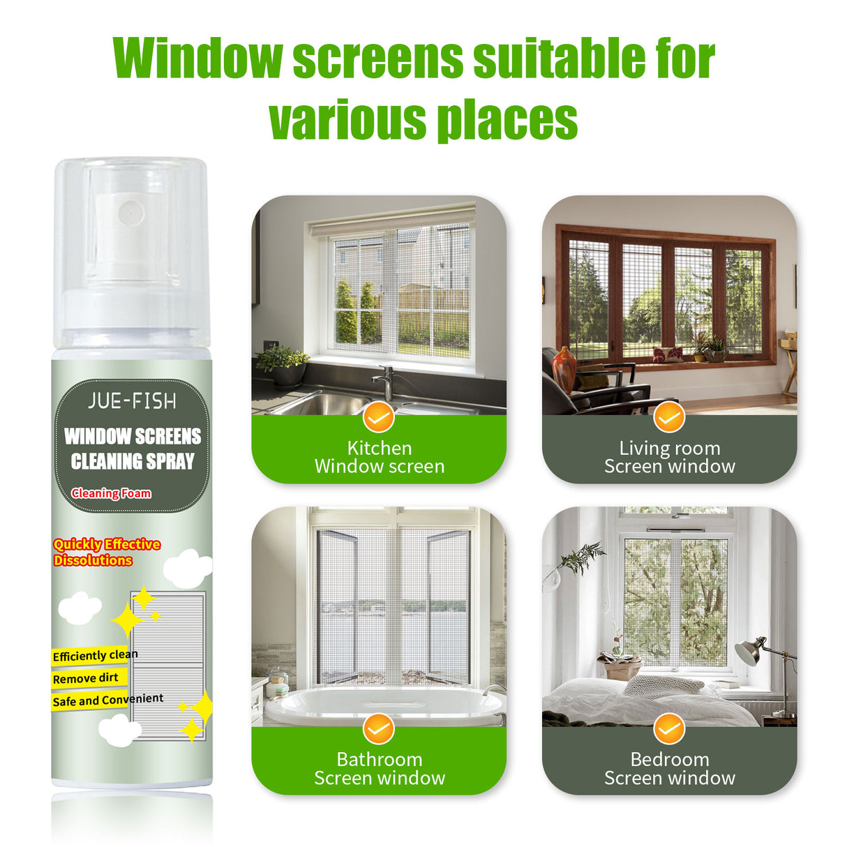 Window Cleaning Spray, Window Screen Cleaning Strong Decontamination Oil Stain Clean Bright Foam Spray - V.I.P Digital Presence
