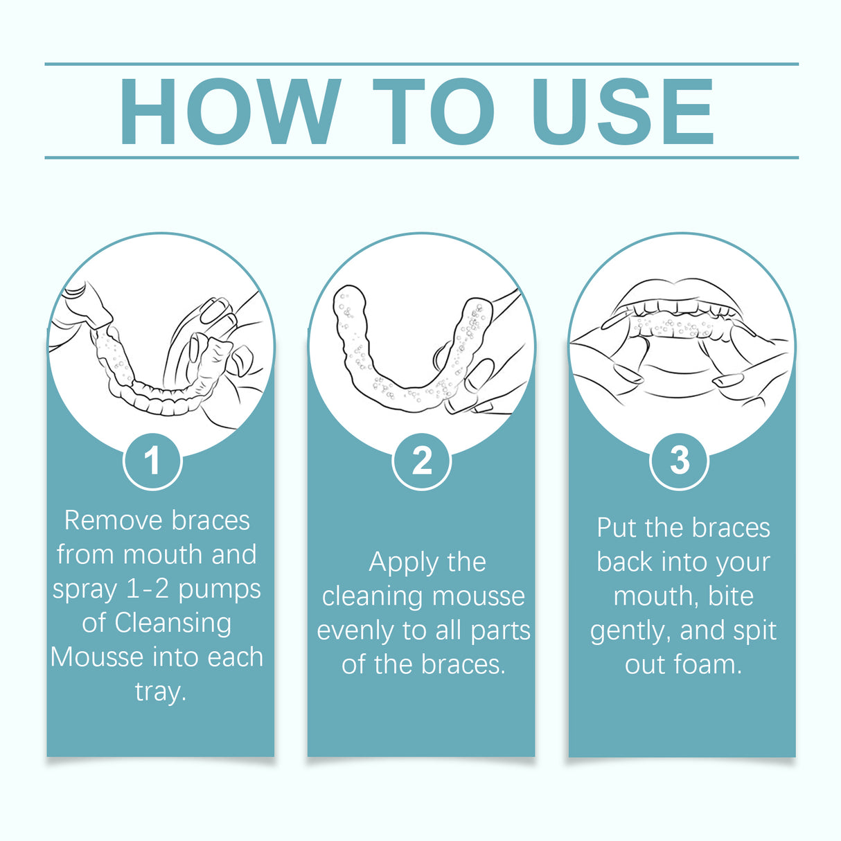 Braces Cleansing Mousse, Teeth And Mouth Fresher Corrector Gentle Cleansing Foam - V.I.P Digital Presence