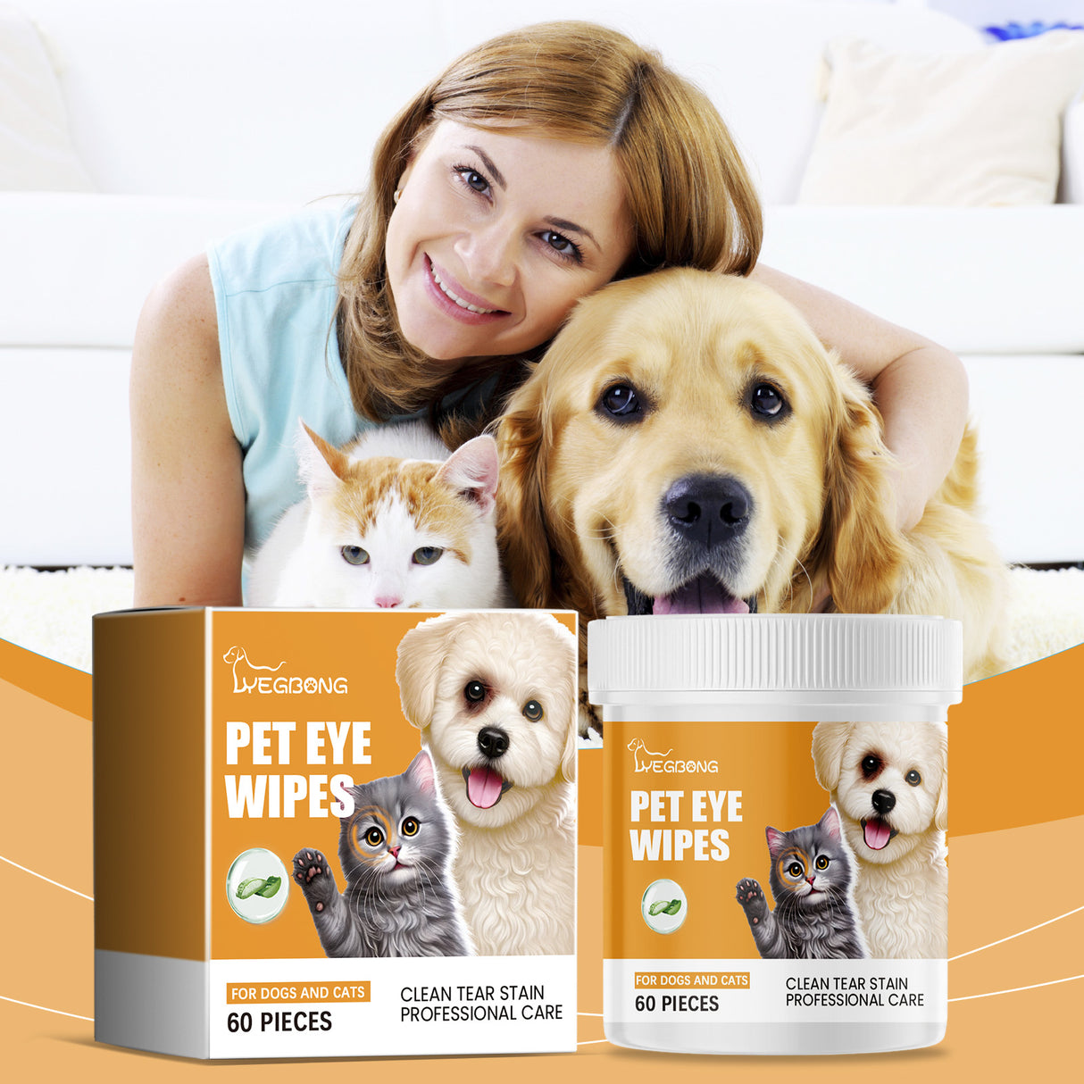 Eye Wipes for Cats and Dogs, Dogs to Tear Stains Cat Pet Eye Cleaning Wet Wipes for Eyes - V.I.P Digital Presence