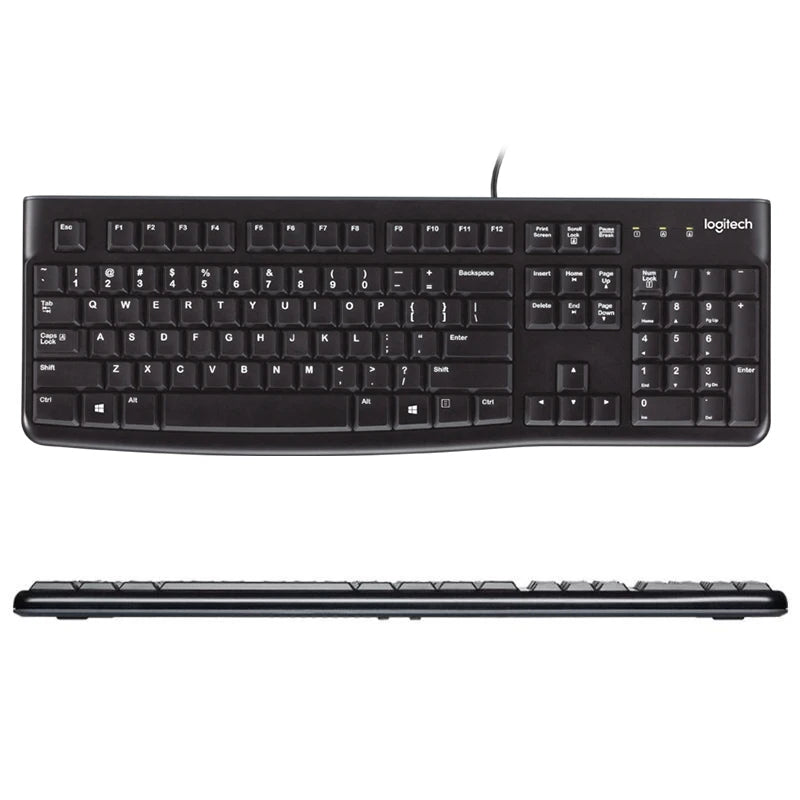 Logitech K120 wired keyboard notebook desktop computer office home USB office desktop waterproof - V.I.P Digital Presence