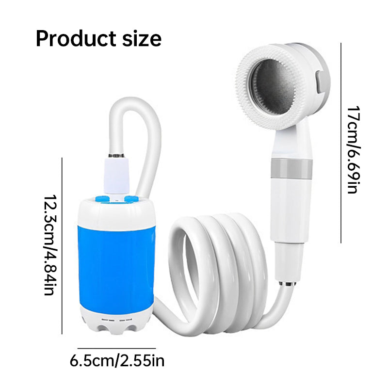 Upgraded Rechargeable Electric Camping Shower Pump with Smart Digital Display - V.I.P Digital Presence