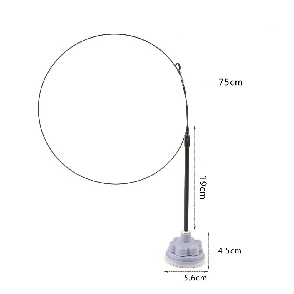 Suction cup cat toy stick that can be attached and held with steel wire multi head interchangeable cat toy and pet supplies - V.I.P Digital Presence
