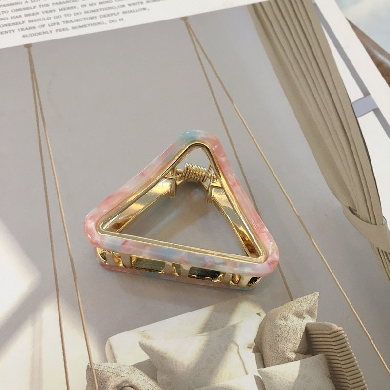 Chic Geometric Acetate Hair Claw Clamps Metal Hair Crab Women Girls Hair Clip Leopard Hairpin Hair Crab Hair Accessories - V.I.P Digital Presence