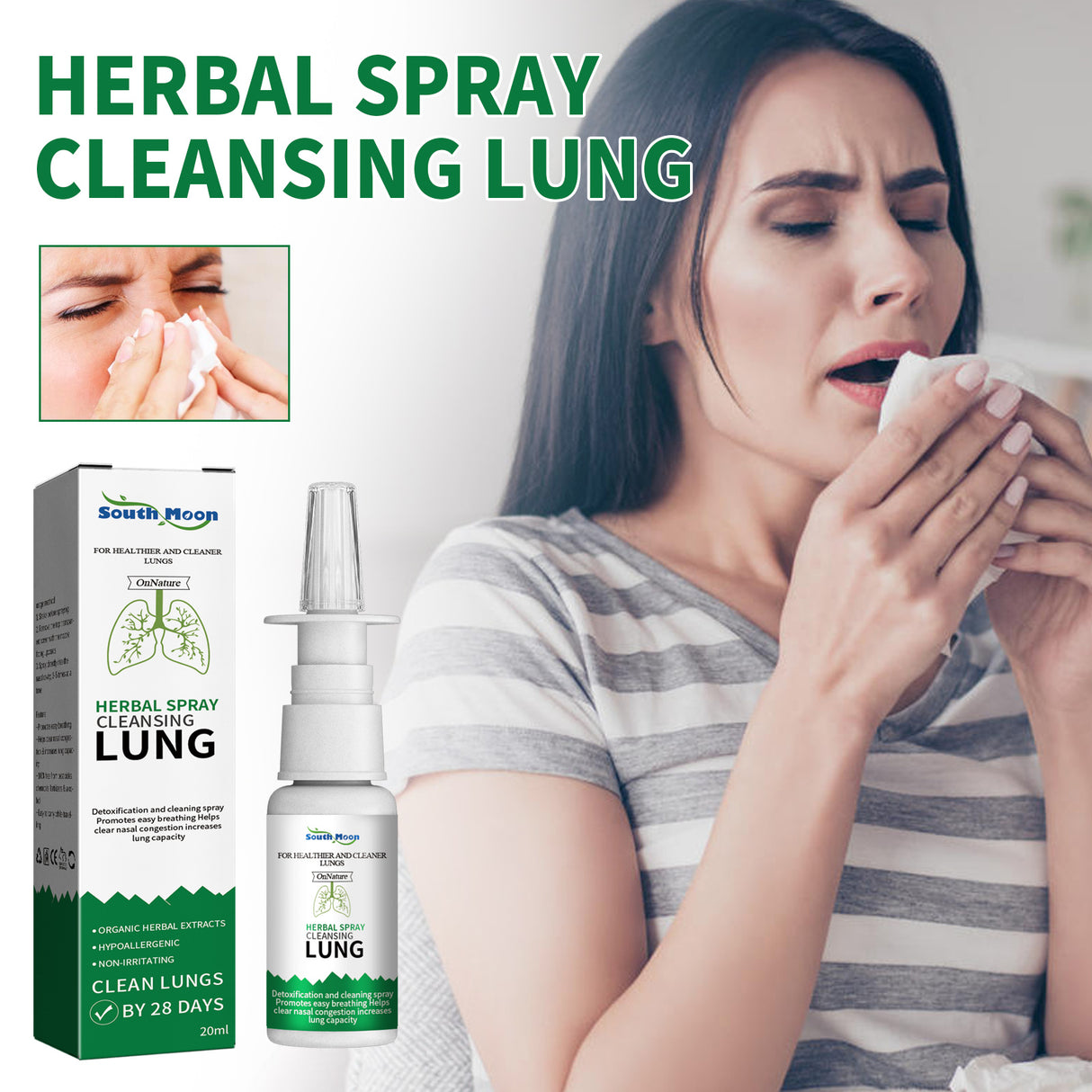 Herbal Spray Cleansing Lung, Nasal Cleansing Treatment For Runny Nose Discomfort - V.I.P Digital Presence