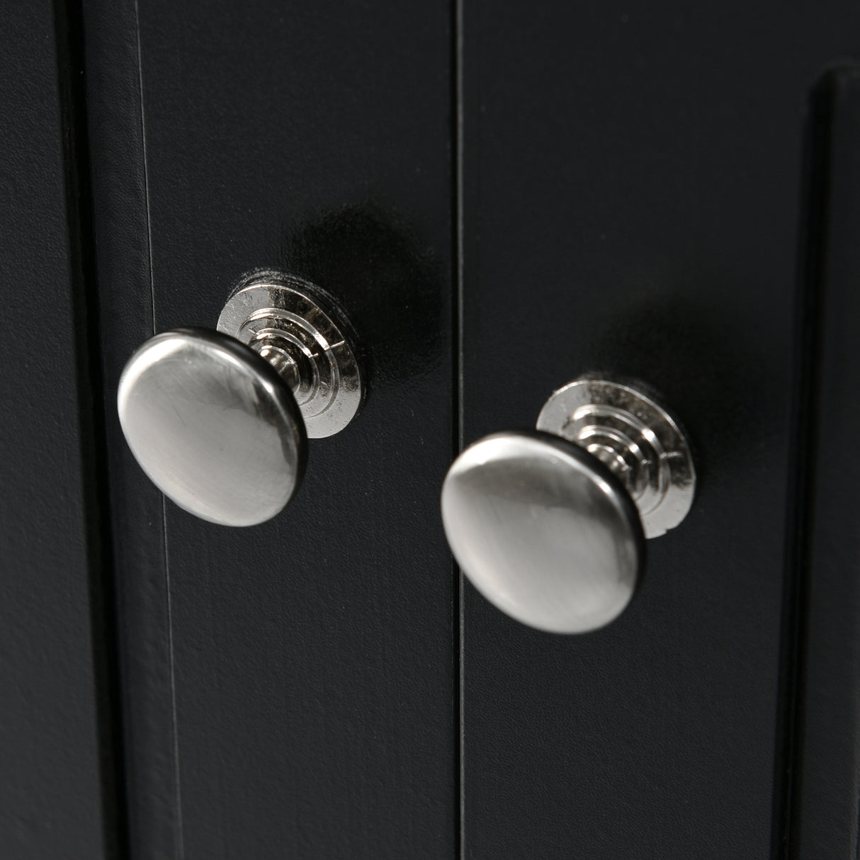 Black Triangle Bathroom Storage Cabinet with Adjustable Shelves, Freestanding Floor Cabinet for Home Kitchen - V.I.P Digital Presence