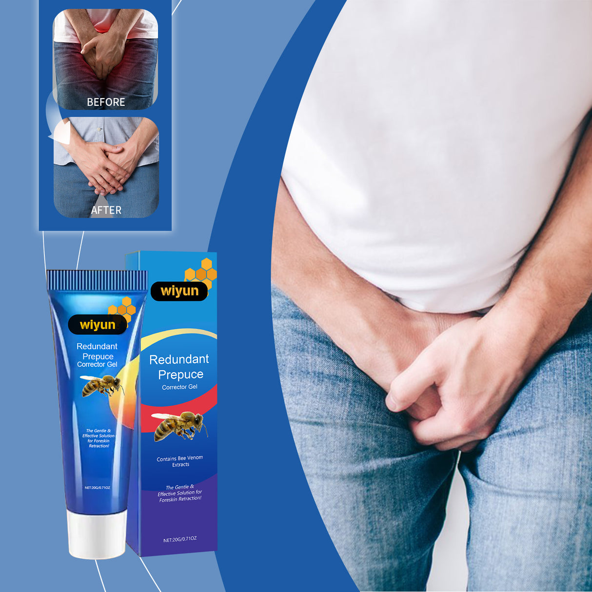 Male Care Gel Relieves Discomfort Refreshing Moisturizing Repair Cleaning Massage Treatment Gel For Adults - V.I.P Digital Presence