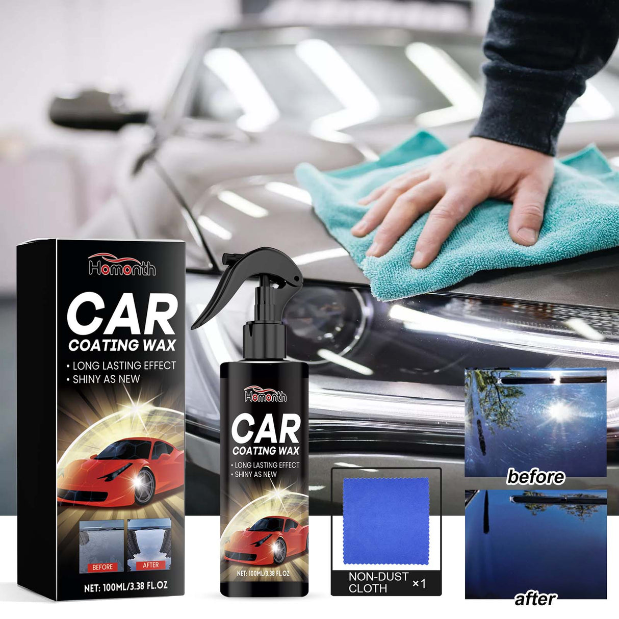 Automotive Coating Agent, Hydrophobic Crystal Polishing Maintenance Coating Agent For Automotive Waxing Nano Coating - V.I.P Digital Presence