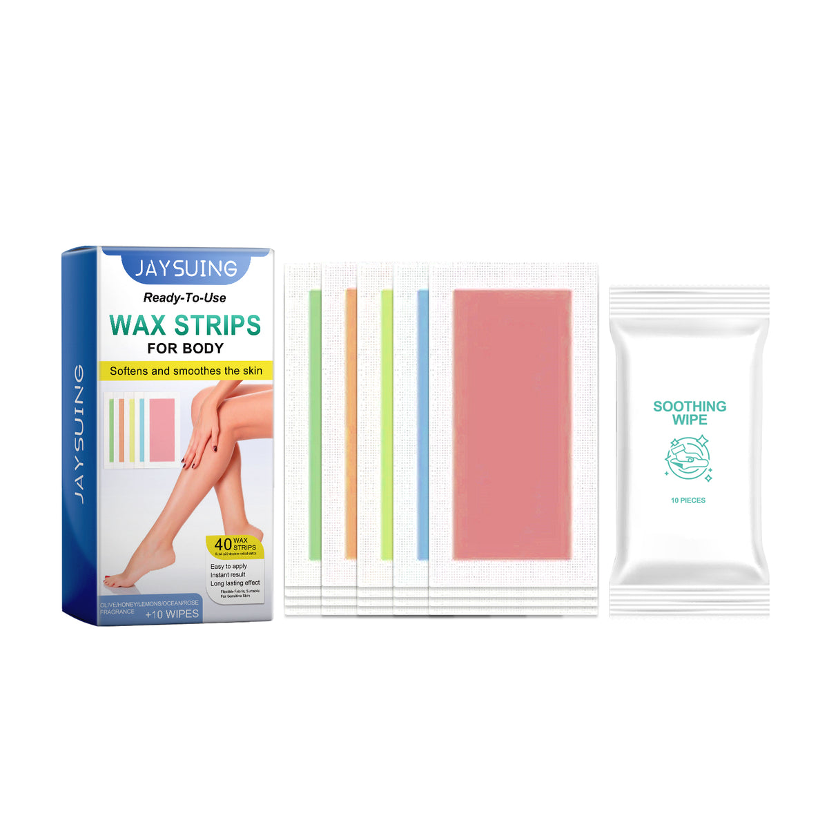Waxed Hair Removal Paper, Body Arm Underarm Leg Gentle Non-Irritating Quick Smooth Hair Removal Patch