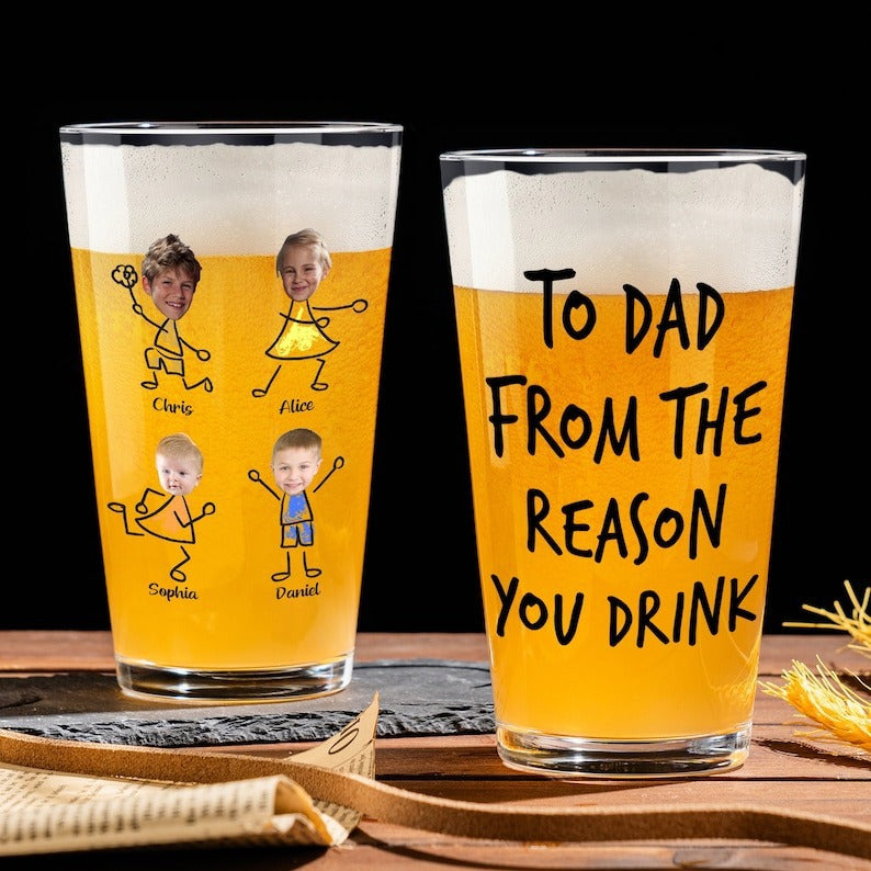 Round glass cup 16oz beer wheat cup body customized straight cup - V.I.P Digital Presence