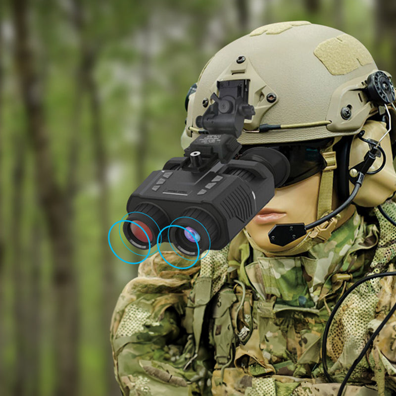 NV8000 Helmet-Mountable Night Vision Goggles. 3D, Infrared, 7-Level Brightness, Waterproof for Adults. - V.I.P Digital Presence