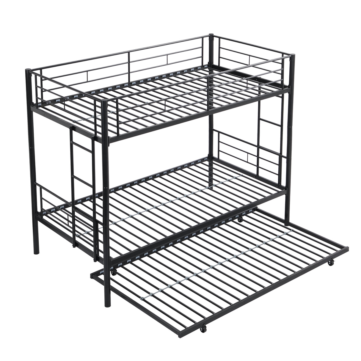 METAL Bunk Bed with trundle Black - V.I.P Digital Presence