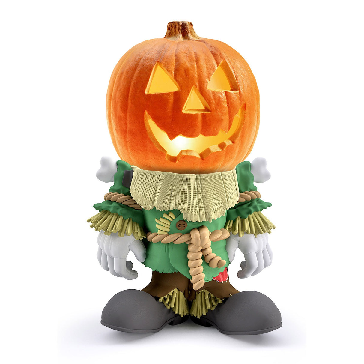 Halloween gift pumpkin knight garden ornaments decorative luminous small pumpkin head resin ornaments - V.I.P Digital Presence