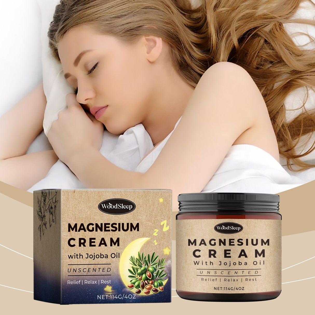 Sleep Magnesium Cream Gently Nourishes Body Skin Care Sleep Body Care Sleep Magnesium Cream
