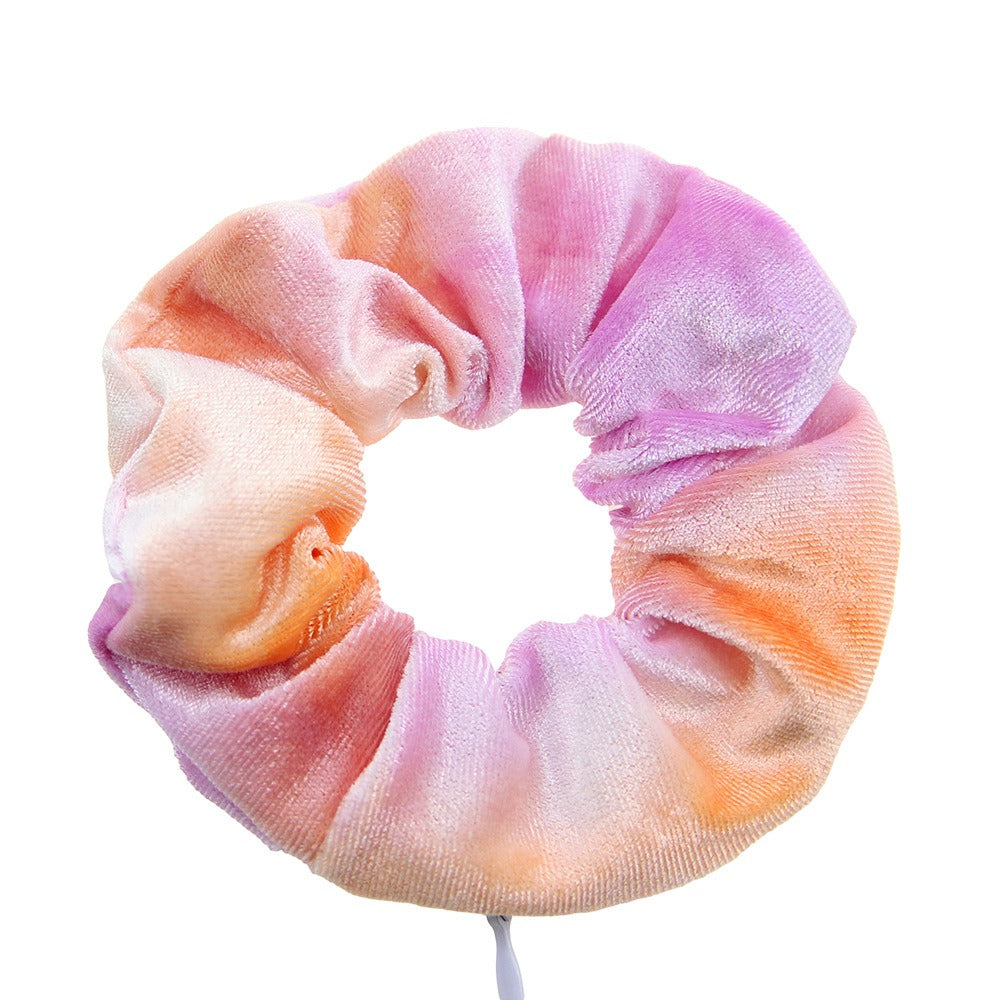 Tie dye velvet zipper large intestine loop - V.I.P Digital Presence