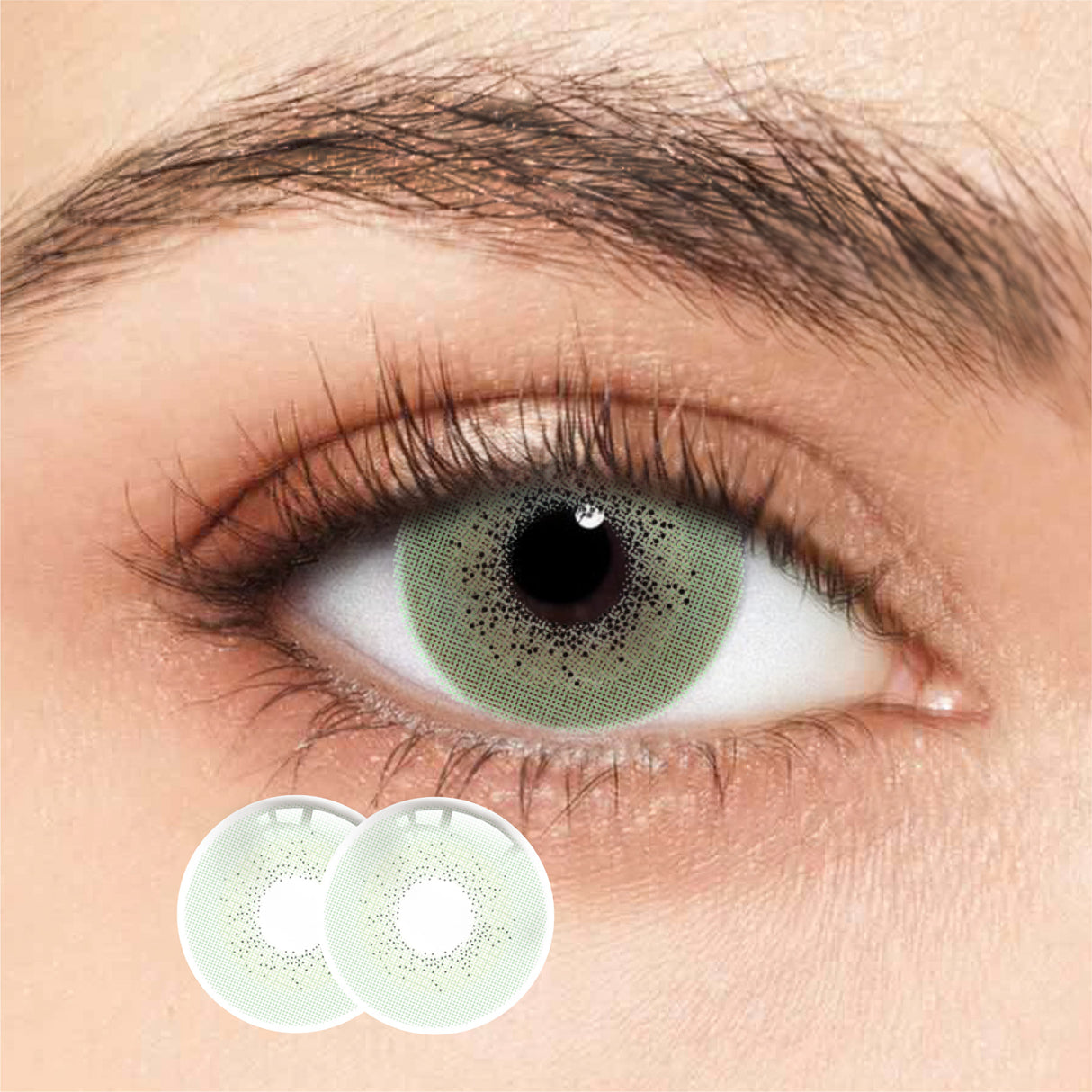1Pair FDA Certificate Eyes Beautiful Pupil Colorful Girl Cosplay Contact Lenses EMILY LIGHT GREEN - V.I.P Digital Presence