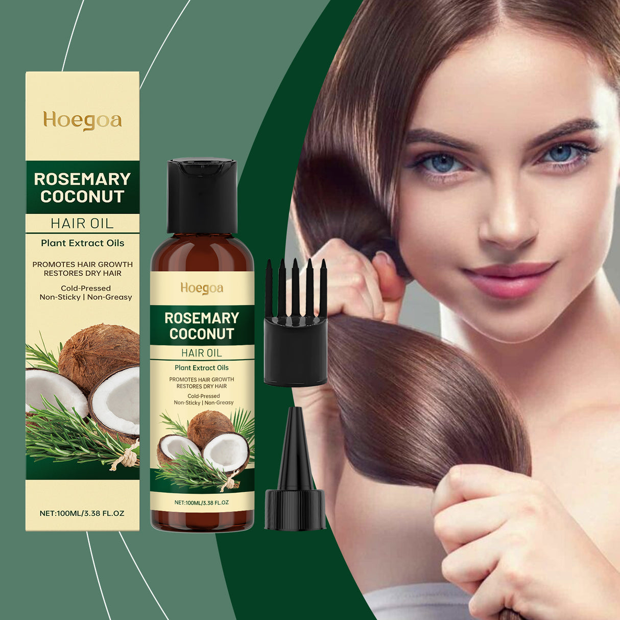 Rosemary Coconut Hair Oil Nourishes, Moisturizes, Leaves Fragrance, Pamper Hair, And Softens Hair Essence - V.I.P Digital Presence