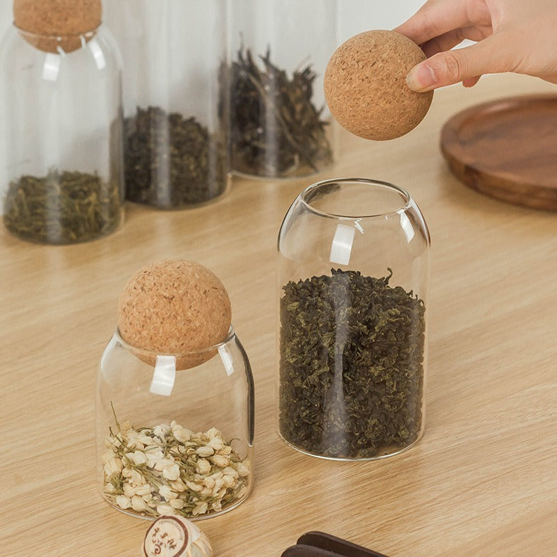 Food Storage Glass Jar with Wood Lid Ball Clear - V.I.P Digital Presence