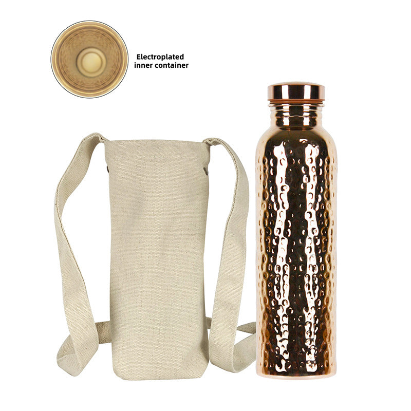 800ML Copper Hammer - Pattern Water Bottle: Leakproof, for Sports/Outdoor/Cycling/Gym/Fitness/Travel - V.I.P Digital Presence