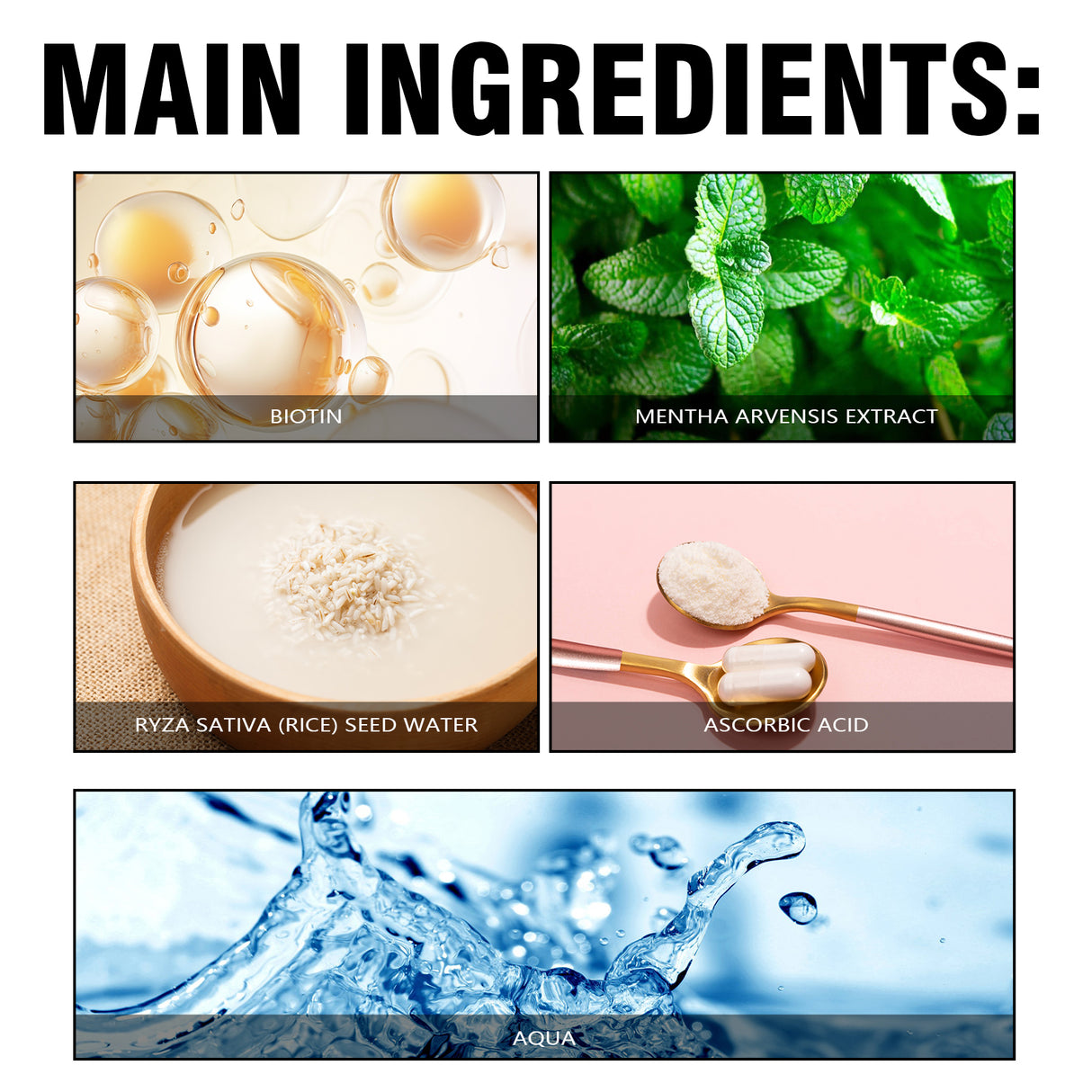 Biotin Peppermint Rice Water Hair Spray, Repair Dry Hair Soft Hair Thick Hair Flexible And Nourishing Hair - V.I.P Digital Presence