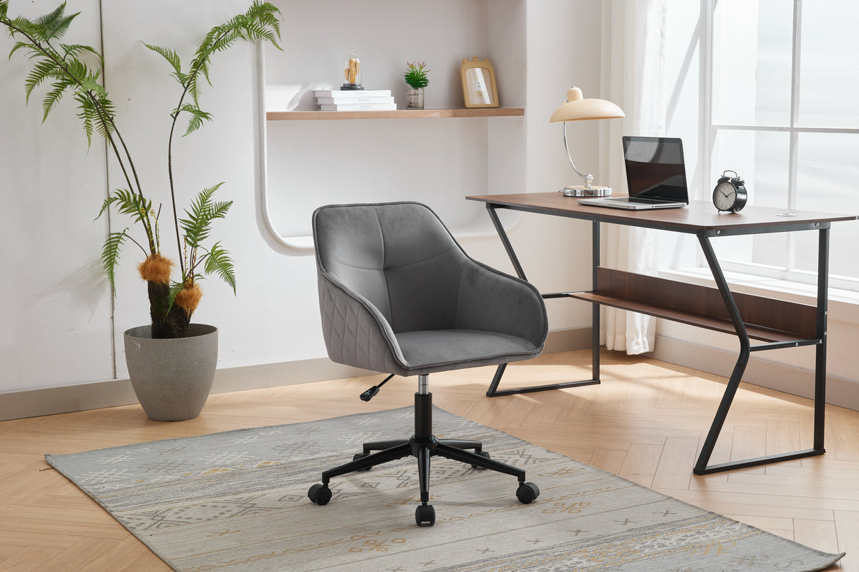 Velvet Office Desk Chair, Modern Home Desk Chair with Wheels , Vanity Chairs for Living Room, Bedroom,Study Room - V.I.P Digital Presence