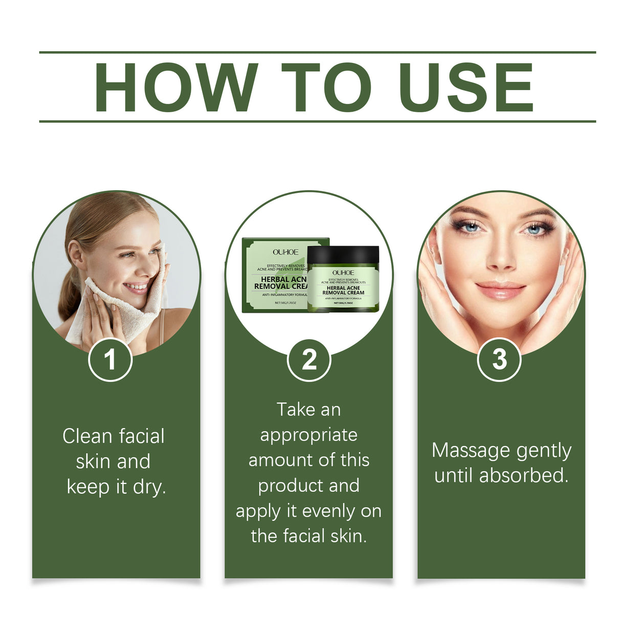 Herbal Acne Cream Hydrates, Moisturizes, Improves Skin, Details Pores, And Lightenes Blemishes