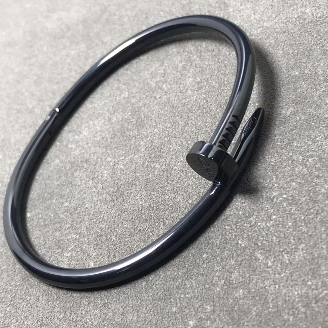 Precision Thick Plating Head and Tail Diamond Fashion Three-Circle Full Diamond Couple Bracelet - V.I.P Digital Presence